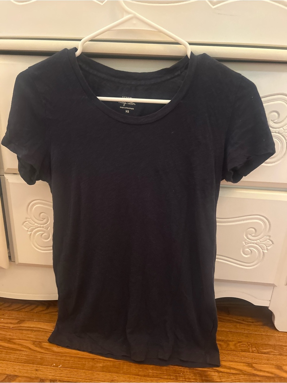 J. Crew Navy Short-Sleeve Crewneck Tee - 100% Cotton